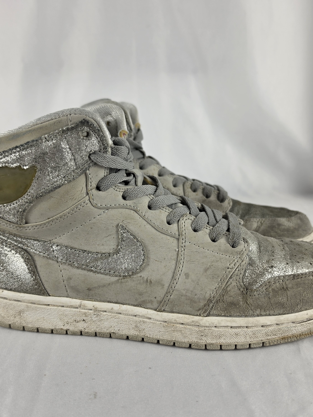 BEATERS 2009 Air Jordan 1 Retro “25th Silver Anniversary” Mens Size 9.5